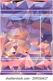 Template for the landing page in a  low poly style