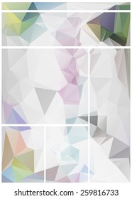 Template for the landing page in a  low poly style