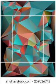 Template for the landing page in a  low poly style