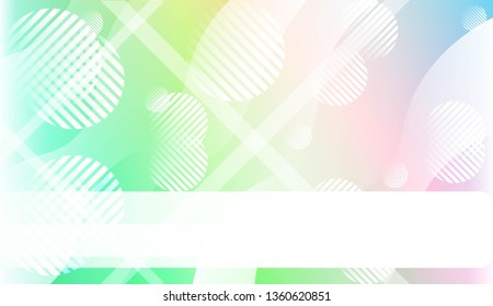Template Landing Page With Wave Geometric Shape, Lines, Circle. For Design, Presentation, Business. Vector Illustration with Color Gradient
