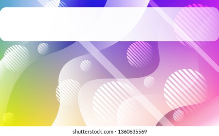 Template Landing Page With Wave Geometric Shape, Lines, Circle. For Design, Presentation, Business. Vector Illustration with Color Gradient