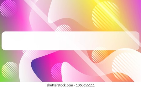 Template Landing Page With Wave Geometric Shape, Lines, Circle. For Design, Presentation, Business. Vector Illustration with Color Gradient