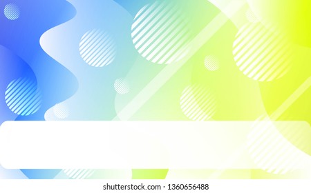 Template Landing Page With Wave Geometric Shape, Lines, Circle. For Design, Presentation, Business. Vector Illustration with Color Gradient