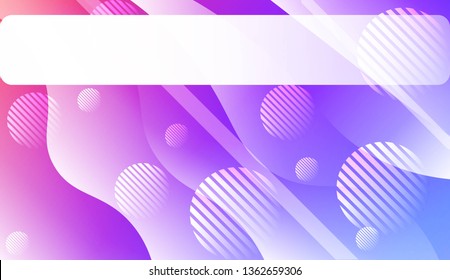 Template Landing Page With Wave Geometric Shape, Lines, Circle. For Design, Presentation, Business. Vector Illustration with Color Gradient