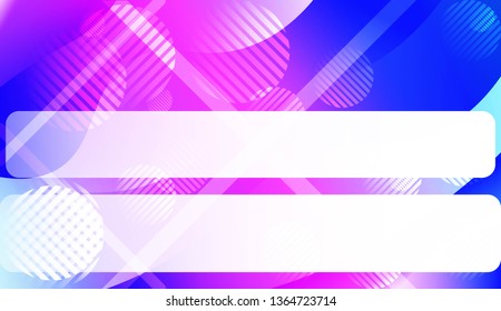 Template Landing Page With Wave Geometric Shape, Lines, Circle. For Design, Presentation, Business. Vector Illustration with Color Gradient