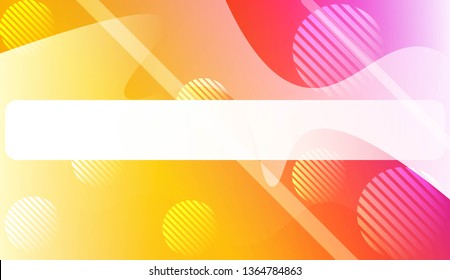 Template Landing Page With Wave Geometric Shape, Lines, Circle. For Design, Presentation, Business. Vector Illustration with Color Gradient