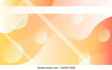 Template Landing Page With Wave Geometric Shape, Lines, Circle. For Design, Presentation, Business. Vector Illustration with Color Gradient