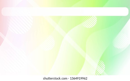 Template Landing Page With Wave Geometric Shape, Lines, Circle. For Design, Presentation, Business. Vector Illustration with Color Gradient