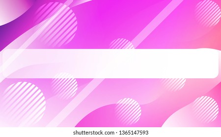 Template Landing Page With Wave Geometric Shape, Lines, Circle. For Design, Presentation, Business. Vector Illustration with Color Gradient