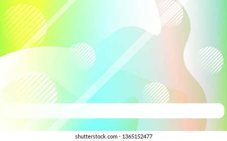Template Landing Page With Wave Geometric Shape, Lines, Circle. For Design, Presentation, Business. Vector Illustration with Color Gradient