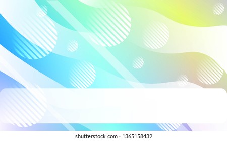 Template Landing Page With Wave Geometric Shape, Lines, Circle. For Design, Presentation, Business. Vector Illustration with Color Gradient