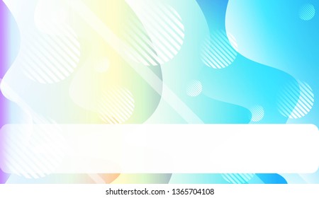 Template Landing Page With Wave Geometric Shape, Lines, Circle. For Design, Presentation, Business. Vector Illustration with Color Gradient