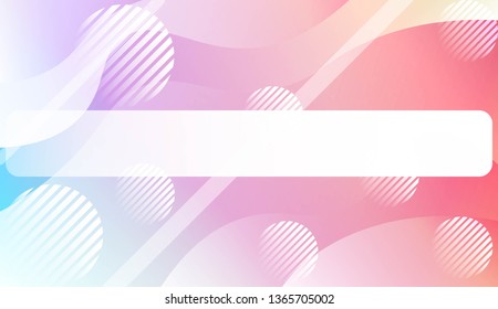 Template Landing Page With Wave Geometric Shape, Lines, Circle. For Design, Presentation, Business. Vector Illustration with Color Gradient