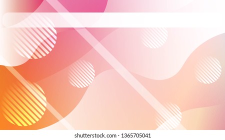 Template Landing Page With Wave Geometric Shape, Lines, Circle. For Design, Presentation, Business. Vector Illustration with Color Gradient