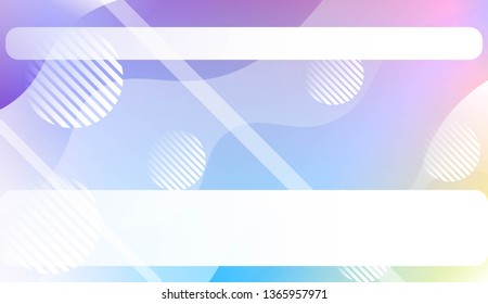 Template Landing Page With Wave Geometric Shape, Lines, Circle. For Design, Presentation, Business. Vector Illustration with Color Gradient