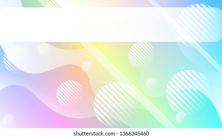 Template Landing Page With Wave Geometric Shape, Lines, Circle. For Design, Presentation, Business. Vector Illustration with Color Gradient