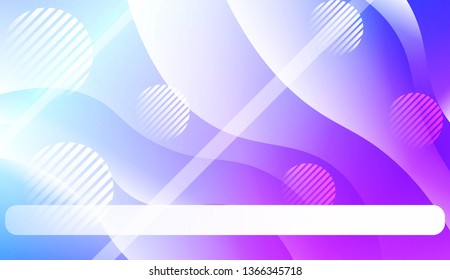Template Landing Page With Wave Geometric Shape, Lines, Circle. For Design, Presentation, Business. Vector Illustration with Color Gradient