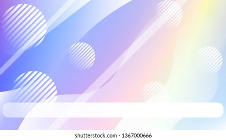 Template Landing Page With Wave Geometric Shape, Lines, Circle. For Design, Presentation, Business. Vector Illustration with Color Gradient