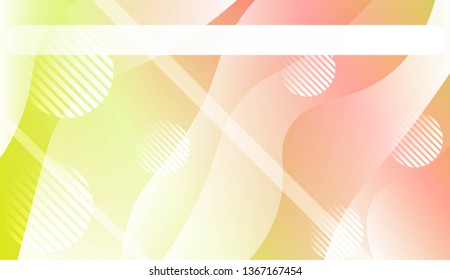 Template Landing Page With Wave Geometric Shape, Lines, Circle. For Design, Presentation, Business. Vector Illustration with Color Gradient