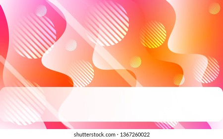 Template Landing Page With Wave Geometric Shape, Lines, Circle. For Design, Presentation, Business. Vector Illustration with Color Gradient