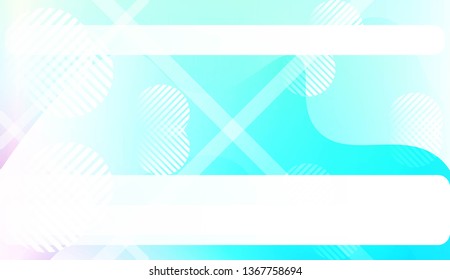 Template Landing Page With Wave Geometric Shape, Lines, Circle. For Design, Presentation, Business. Vector Illustration with Color Gradient