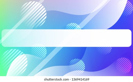 Template Landing Page With Wave Geometric Shape, Lines, Circle. For Design, Presentation, Business. Vector Illustration with Color Gradient