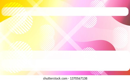 Template Landing Page With Wave Geometric Shape, Lines, Circle. For Design, Presentation, Business. Vector Illustration with Color Gradient