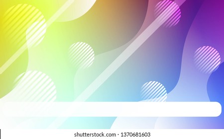 Template Landing Page With Wave Geometric Shape, Lines, Circle. For Design, Presentation, Business. Vector Illustration with Color Gradient