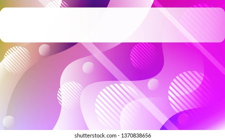 Template Landing Page With Wave Geometric Shape, Lines, Circle. For Design, Presentation, Business. Vector Illustration with Color Gradient