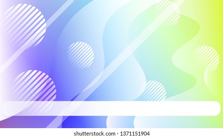 Template Landing Page With Wave Geometric Shape, Lines, Circle. For Design, Presentation, Business. Vector Illustration with Color Gradient