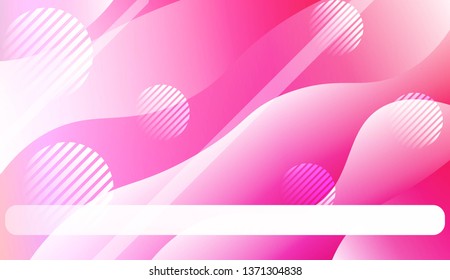 Template Landing Page With Wave Geometric Shape, Lines, Circle. For Design, Presentation, Business. Vector Illustration with Color Gradient