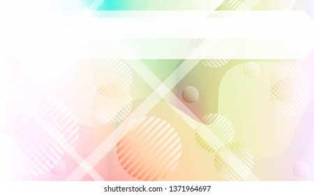 Template Landing Page With Wave Geometric Shape, Lines, Circle. For Design, Presentation, Business. Vector Illustration with Color Gradient