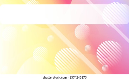 Template Landing Page With Wave Geometric Shape, Lines, Circle. For Design, Presentation, Business. Vector Illustration with Color Gradient