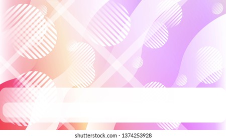 Template Landing Page With Wave Geometric Shape, Lines, Circle. For Design, Presentation, Business. Vector Illustration with Color Gradient