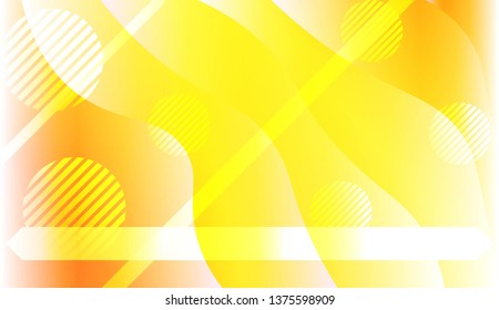 Template Landing Page With Wave Geometric Shape, Lines, Circle. For Design, Presentation, Business. Vector Illustration with Color Gradient