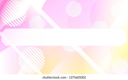 Template Landing Page With Wave Geometric Shape, Lines, Circle. For Design, Presentation, Business. Vector Illustration with Color Gradient