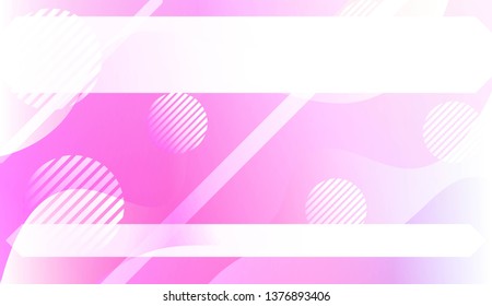 Template Landing Page With Wave Geometric Shape, Lines, Circle. For Design, Presentation, Business. Vector Illustration with Color Gradient