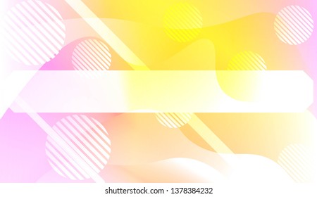 Template Landing Page With Wave Geometric Shape, Lines, Circle. For Design, Presentation, Business. Vector Illustration with Color Gradient