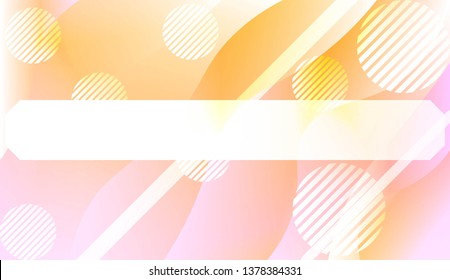 Template Landing Page With Wave Geometric Shape, Lines, Circle. For Design, Presentation, Business. Vector Illustration with Color Gradient