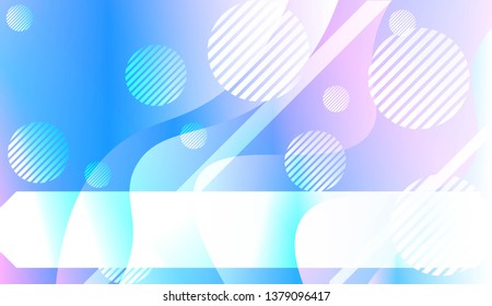 Template Landing Page With Wave Geometric Shape, Lines, Circle. For Design, Presentation, Business. Vector Illustration with Color Gradient
