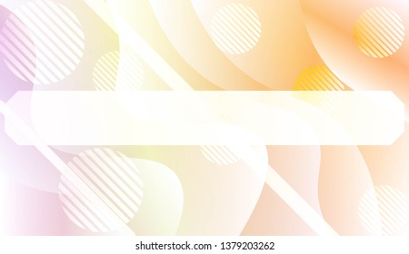 Template Landing Page With Wave Geometric Shape, Lines, Circle. For Design, Presentation, Business. Vector Illustration with Color Gradient