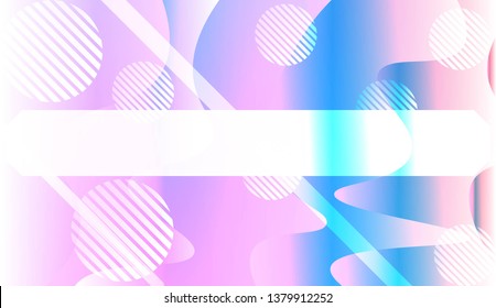 Template Landing Page With Wave Geometric Shape, Lines, Circle. For Design, Presentation, Business. Vector Illustration with Color Gradient