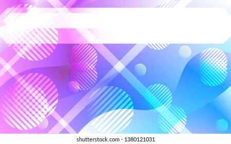 Template Landing Page With Wave Geometric Shape, Lines, Circle. For Design, Presentation, Business. Vector Illustration with Color Gradient