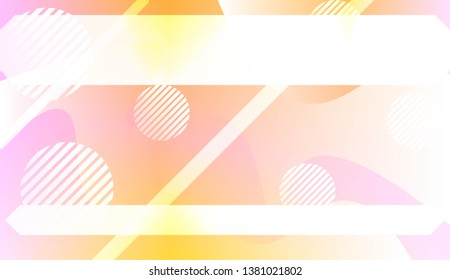 Template Landing Page With Wave Geometric Shape, Lines, Circle. For Design, Presentation, Business. Vector Illustration with Color Gradient