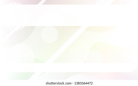 Template Landing Page With Wave Geometric Shape, Lines, Circle. For Design, Presentation, Business. Vector Illustration with Color Gradient