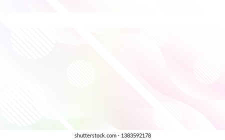 Template Landing Page With Wave Geometric Shape, Lines, Circle. For Design, Presentation, Business. Vector Illustration with Color Gradient