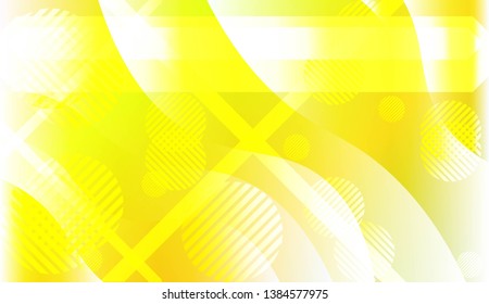 Template Landing Page With Wave Geometric Shape, Lines, Circle. For Design, Presentation, Business. Vector Illustration with Color Gradient