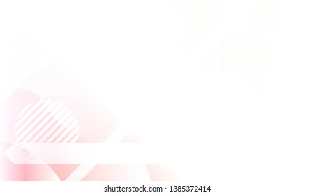 Template Landing Page With Wave Geometric Shape, Lines, Circle. For Design, Presentation, Business. Vector Illustration with Color Gradient