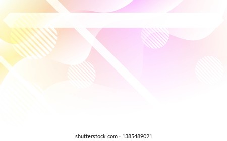 Template Landing Page With Wave Geometric Shape, Lines, Circle. For Design, Presentation, Business. Vector Illustration with Color Gradient