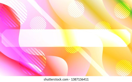 Template Landing Page With Wave Geometric Shape, Lines, Circle. For Design, Presentation, Business. Vector Illustration with Color Gradient